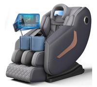 Full Body Massage Chair Recliner with Extended SL Track, Zero Gravity & Eye Massager, AI Body Scan, 3D Shiatsu Massage with Heat, Bluetooth Speaker, Pre-Assembled, LCD Touch Screen(Gray)