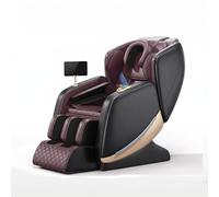 Full Body Massage Chair Recliner with Mugwort Heat Therapy, LCD Touch Screen, HiFi Bluetooth, OneKey Start for Elderly, Shiatsu Foot Hip Rollers, Thicken Airbag Compression for Shoulder Hip(Brown)