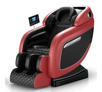 Full Body Massage Chair,SL Track Intelligent Hot Pad Recliner for The Elderly(Red)