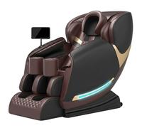Full Body Massage Chair with Zero Gravity SL Track, Shiatsu Recliner with Heat, LCD Touch Screen, Bluetooth Speakers, Automatic Body Scan & Pulse Airbags, No Assembly Required, Gift for Seniors(Brown)
