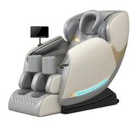 Full Body Massage Chair with Zero Gravity SL Track, Shiatsu Recliner with Heat, LCD Touch Screen, Bluetooth Speakers, Automatic Body Scan & Pulse Airbags, No Assembly Required, Gift for Seniors(Gray)