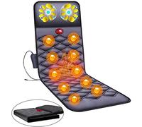 Full Body Massage Mat with Heat-Back Massage Chair Pad - Warming Bed Vibrating Pad Cushion with 10 Vibrating Motors Relieves Stress or Tension From Shoulder & Back Heating Pad Aqiong