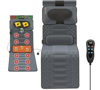 Full Body Massage Mat with Heat, Heating Massage Mattress for Pain Relief, 9 Modes Foldable Massage Pad with Lumbar Hot Compress for Back Neck(A)