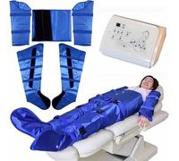 Full Body Massager, Pressotherapy Massage Lymphatic Drainage Beauty Machine, Electric Full Body Air Compression Circulatory Massager, for Relaxation and Detoxification,Blue