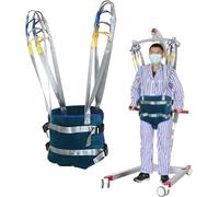 Full Body Patient Lift Sling,Toileting Hoist Sling Patient Walking Sling Transfer Belt Four Point Support Shower Sling Lift Sling for Elderly, Bariatric Large(Large)