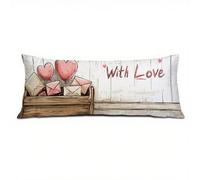 Full Body Pillow Cover Love Bolster Pillow Cases Letter Cushion Covers 40 x 120 cm Sofa Cushions, Velvet Pillowcase Double-Sided Printing with Invisible Zipper for Livingroom, Gifts for Women Q-189