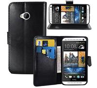 Full Body Protection Leather Wallet Flip Case Cover for HTC One M7