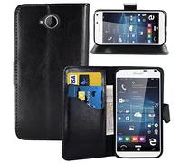Full Body Protection Leather Wallet Flip Case Cover for Microsoft Lumia 650