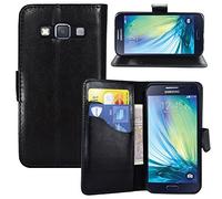 Full Body Protection Leather Wallet Flip Case Cover for Samsung Galaxy A3 (4.5" Screen)