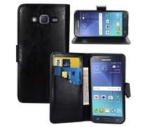 Full Body Protection Leather Wallet Flip Case Cover for Samsung Galaxy J5
