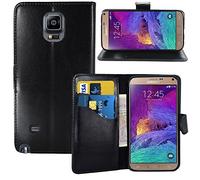 Full Body Protection Leather Wallet Flip Case Cover for Samsung Galaxy Note 4
