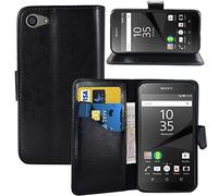 Full Body Protection Leather Wallet Flip Case Cover for Sony Xperia Z5 Compact