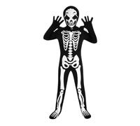 Full-Body Skeleton Jumpsuit Close-Fitting Skeleton Jumpsuit with Foot Coverings Anatomically Detailed for Trick-or-Treating, Spooky Attraction Themes