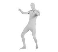 Full Body Suit, Super Stretchy, Unisex Spandex Adult Costume Halloween Disappearing Man Body Suit, for Stage White l