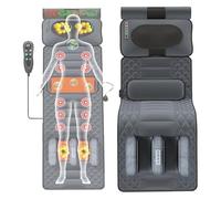 Full Body Thermal Massage Mat - 20 Heads Vibrating Massage Mattress - Multifunctional Electric Heated Massage Chair Back Cushion - Relieves Back Pain (Co