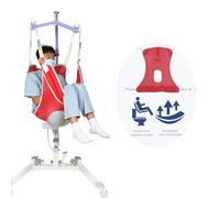 Full Body Toileting Sling for Hoist, Patient Lift Sling with Mesh Polyester for Showering & Hygiene(L-Red)