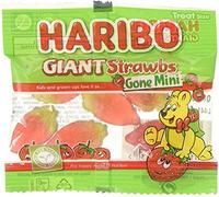 Full Box of HARIBO Treat Size MINIS 100 x 16g Bags (Giant STRAWBS)