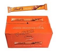 Full Box of LINDT LINDOR Milk Chocolates BAR 24 X 38g (Lindor Orange)