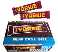Full Box of NESTLE YORKIE Chocolates BAR - 24 Bars Original (NESTLE YORKIE Raisin & Biscuit BAR 44g)