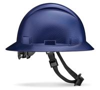 Full Brim Hard Hat Construction Osha Approved Hardhats, Men Women Safety Helmet, 6 Point, Custom Hard Hat, Beguiled Blue Design, Flag Decal Included, By Acerpal