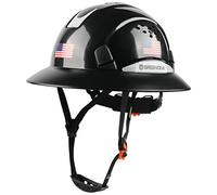 Full Brim Hard Hat Vented Construction Safety Helmet OSHA Approved Cascos De Construccion Work Hardhats with Cooling Towel for Men&Women 6 Point Adjustable Ratchet Suspension