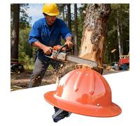 Full-brim High-strength Helmet Aluminum Alloy Hard Hat Features Removable Sweat-absorbing Liner Headband Helmet-style Shock-absorbing Cap Suitable for Construction Site and Outdoor Work(Orange)
