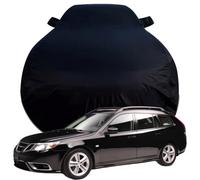 Full Car Cover Compatible for Saab 9-3 Aero SportCombi 2008, Snowproof Scratchproof Anti-UV Four Seasons Available Oxford Car Tarpaulin,Black