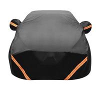 Full Car Cover Compatible With Mitsubishi Colt 2009-2013, Waterproof All-weather Protection Breathable Tarpaulin With Zipper(Black)