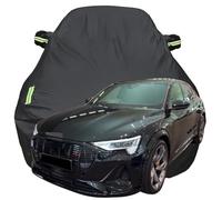 Full Car Cover for Audi e-tron S Sportback, High Stretch Oxford Cloth Sun Protection Waterproof Dustproof UV Resistant Windproof Car Cover,Black-Plus-Cotton