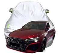 Full Car Cover for Audi RS 3, High Stretch Oxford Cloth Sun Protection Waterproof Dustproof UV Resistant Windproof Car Cover,Silver-Plus-Cotton