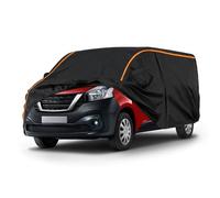 Full Car Cover for Austin A30 Van 1951-1956,Waterproof Car Covers All Weather Automobiles UV Resistant Full Protective Tarpaulin with Windbreak Belts-Black