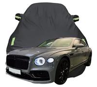 Full Car Cover for Bentley Flying Spur 2023 2024 2025 2026, Snowproof Scratchproof Anti-UV All Weather Protection, Breathable Oxford Car Tarpaulin,Black