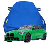 Full Car Cover for BMW M3 Competition G80 BMW, Snowproof Scratchproof Anti-UV All Weather Protection, Breathable Oxford Car Tarpaulin,Blue