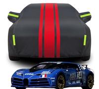 Full Car Cover for Bugatti Centodieci, 100% Waterproof Outdoor Car Covers Rain Snow UV Protection Car Tarpaulin Sturdy And Durable,A-Black-Red