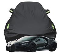 Full Car Cover for BUGATTI CHIRON Pur Sport ‘C’ shaped drift, High Stretch Oxford Cloth Sun Protection Waterproof Dustproof UV Resistant Windproof Car Cover,Black-Plus-Cotton