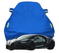 Full Car Cover for BUGATTI CHIRON Pur Sport ‘C’ shaped drift, High Stretch Oxford Cloth Sun Protection Waterproof Dustproof UV Resistant Windproof Car Cover,Blue-Plus-Cotton