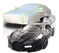 Full Car Cover for Bugatti La Voiture Noire casual shooting, Oxford Car Tarpaulin with Reflective Strips, All Weather Windproof Snowproof UV Protection Car Cover,D