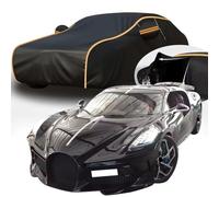 Full Car Cover for Bugatti La Voiture Noire casual shooting, Oxford Car Tarpaulin with Reflective Strips, All Weather Windproof Snowproof UV Protection Car Cover,A