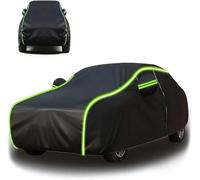 Full Car Cover For City 6. Gen 2008 2009 2010 2011 2012 2013 2014, Outdoor Waterproof Breathable Rain Anti Ultraviolet With Night Reflective Strips Protection,A/Black