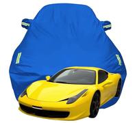 Full Car Cover for Ferrari 458 Italia 2011, All Weather Rain Snow UV Dust Protection Hail Protector, Outdoor Car Cover with Reflective Stri,Blue-Plus-Cotton