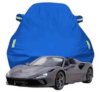 Full Car Cover for Ferrari F8 Spider, High Stretch Oxford Cloth Sun Protection Waterproof Dustproof UV Resistant Windproof Car Cover,Blue-Plus-Cotton