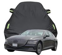 Full Car Cover for Genesis G80 2023 2024 2025 2026, Snowproof Scratchproof Anti-UV All Weather Protection, Breathable Oxford Car Tarpaulin,Black