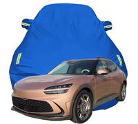 Full Car Cover for Genesis GV60 Performance 2024 2025 2026, Snowproof Scratchproof Anti-UV All Weather Protection, Breathable Oxford Car Tarpaulin,Blue