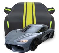 Full Car Cover for Koenigsegg Gemera 4-Seat GT, Waterproof Scratchproof Anti-UV All Weather Protection, Breathable Car Tarpaulin,Black-yellow