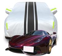Full Car Cover for Koenigsegg Regera, Waterproof Scratchproof Anti-UV All Weather Protection, Breathable Car Tarpaulin,Silver-black