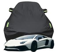 Full Car Cover for Lamborghini Aventador SV LP750-4, Snowproof Scratchproof Anti-UV All Weather Protection, Breathable Oxford Car Tarpaulin,Black