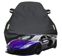 Full Car Cover for Lamborghini Aventador SVJ, Snowproof Scratchproof Anti-UV All Weather Protection, Breathable Oxford Car Tarpaulin,Black