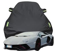 Full Car Cover for Lamborghini Aventador Ultimae V12, Snowproof Scratchproof Anti-UV All Weather Protection, Breathable Oxford Car Tarpaulin,Black