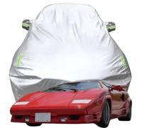 Full Car Cover for Lamborghini Countach, Snowproof Scratchproof Anti-UV All Weather Protection, Breathable Oxford Car Tarpaulin,Silver
