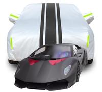 Full Car Cover for Lamborghini Sesto Elemento, Car Tarpaulin with Reflective Strips, All Weather Windproof Snowproof UV Protection Car Cover,B